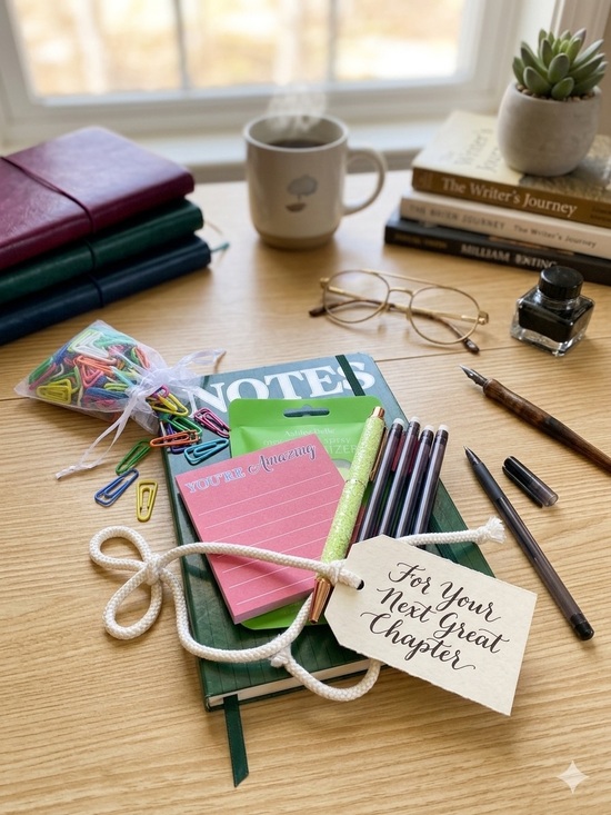 Other - 🎁Journal Bundle-Green Hardcover Notebook w Beautiful Glitter Pen & Accessories